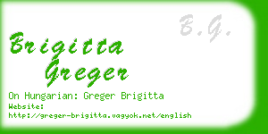 brigitta greger business card